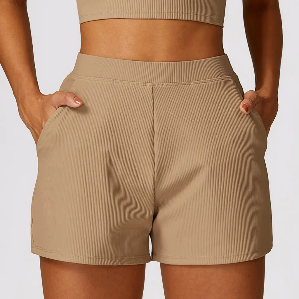 Loose Leisure Sports Shorts Quick-drying Yoga Running Workout Shorts - Bronze