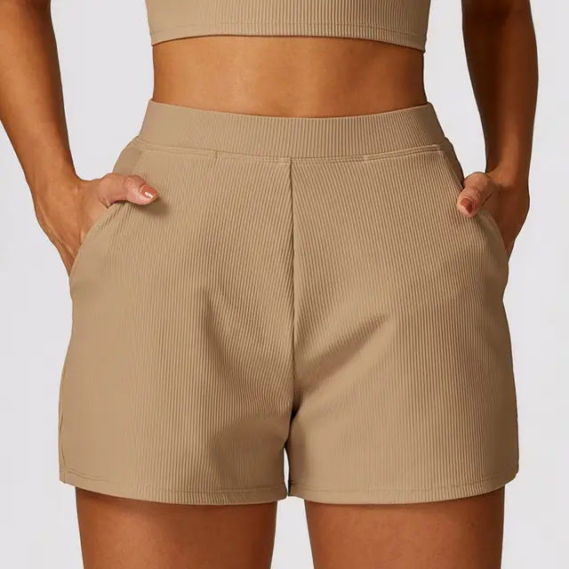 Loose Leisure Sports Shorts Quick drying Yoga Running Workout Shorts Bronze - Shop at LoveMi