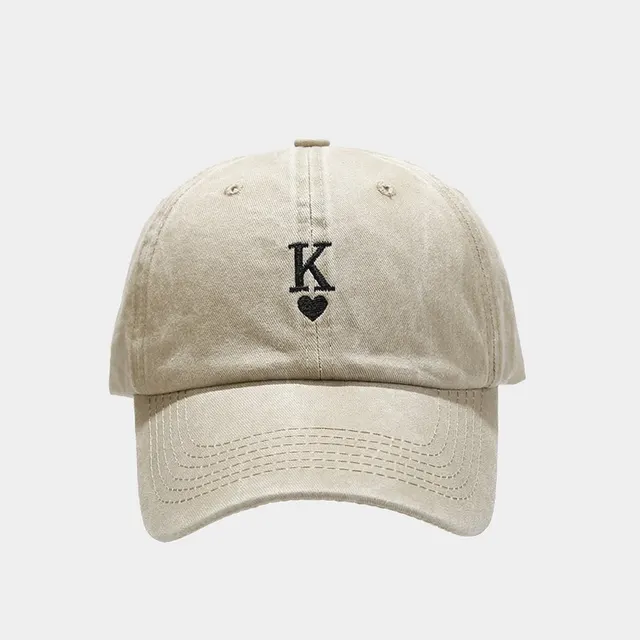 Washed out Vintage Matching Baseball Cap British Style Street Hipster Casual Peaked Cap Women's Embroidered Sun Hat Beige - Shop at LoveMi