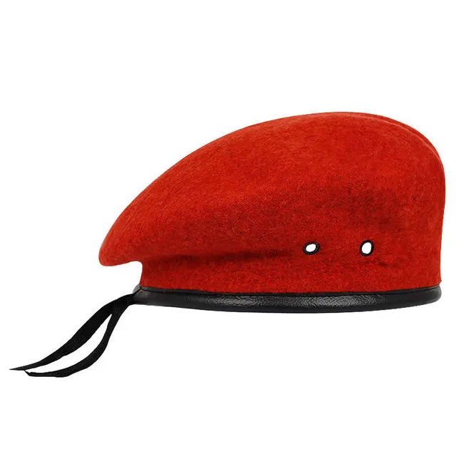 European And American Autumn And Winter Pure Wool Painter Cap Red - Shop at LoveMi