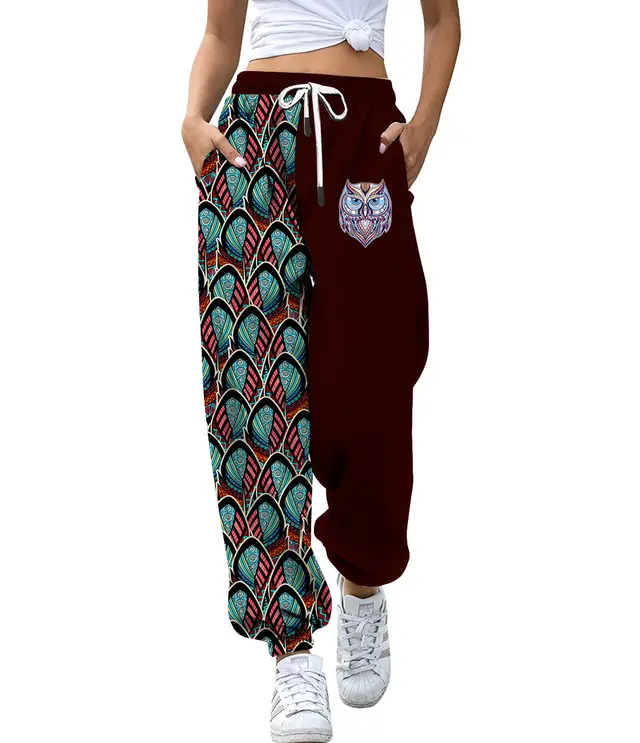 Ankle Banded Pants Slimming Printed Slim Sports High Waist Smck01 04 Sm99 - Shop at LoveMi