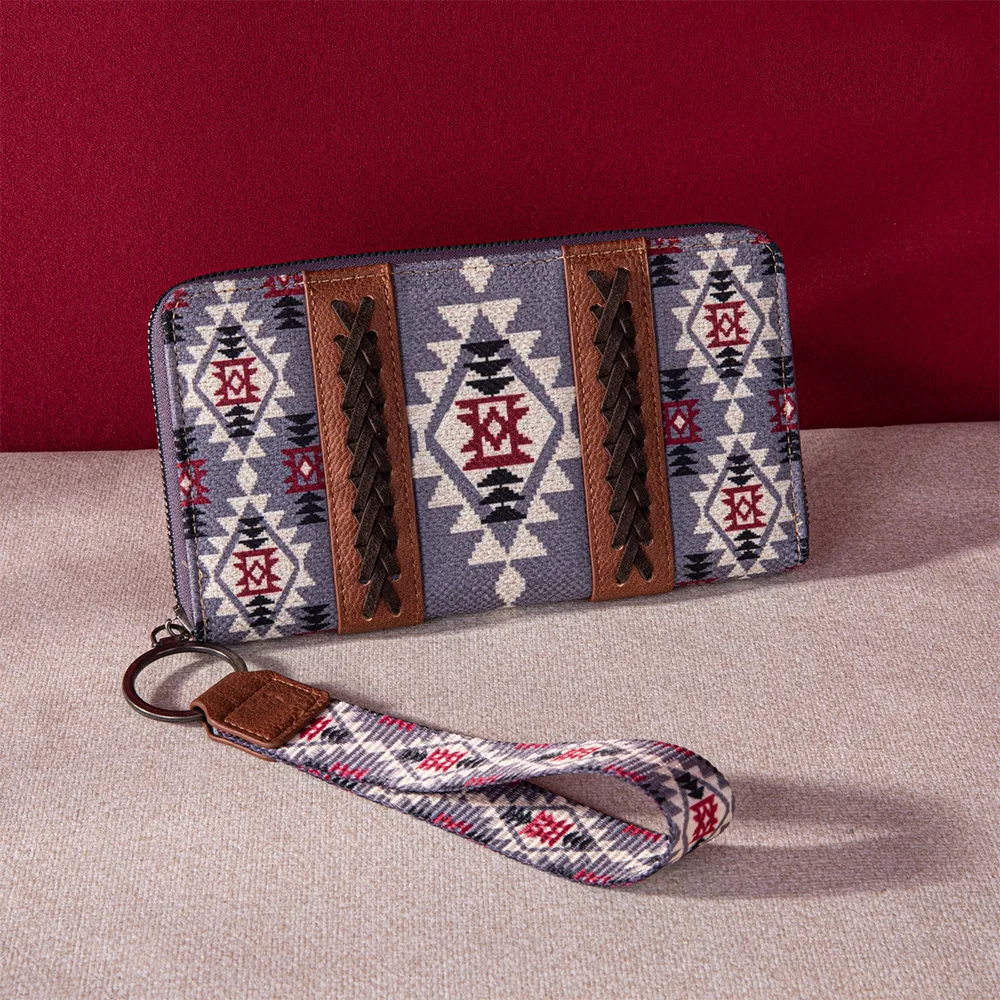 Vintage Cotton And Linen Printed Women's Wallet Purple - Shop at LoveMi