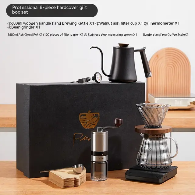 Pour over Coffee Suit Gift Box Household American Coffee Maker Coffee Pot With Scale Combination Professional 8 Handbag - Shop at LoveMi