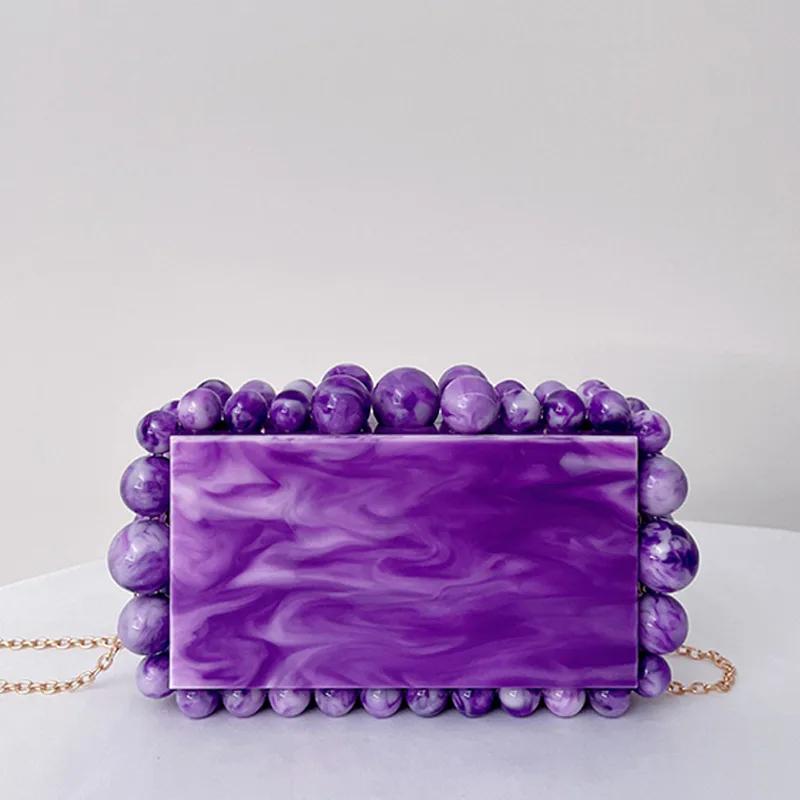 New Acrylic Cloud Bag Clutch Purple - Shop at LoveMi