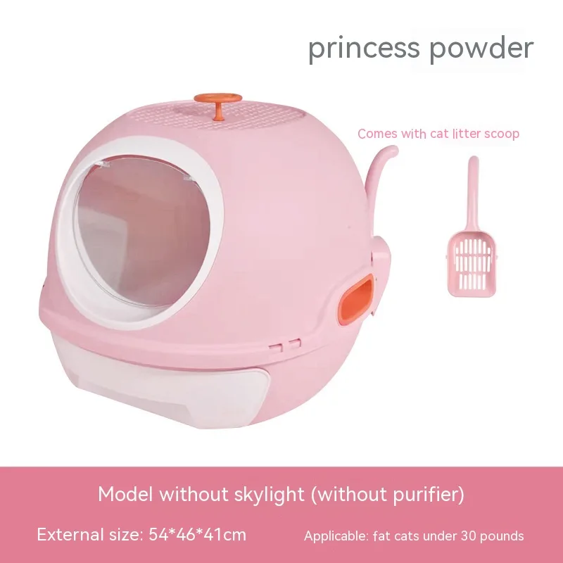 Troublemaker Top-in Fully Enclosed Litter Box - Basic Style Pink