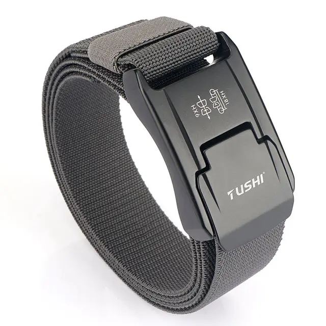 New Aluminum Alloy Outdoor Tactics Nylon Waistband Dark Gray - Shop at LoveMi