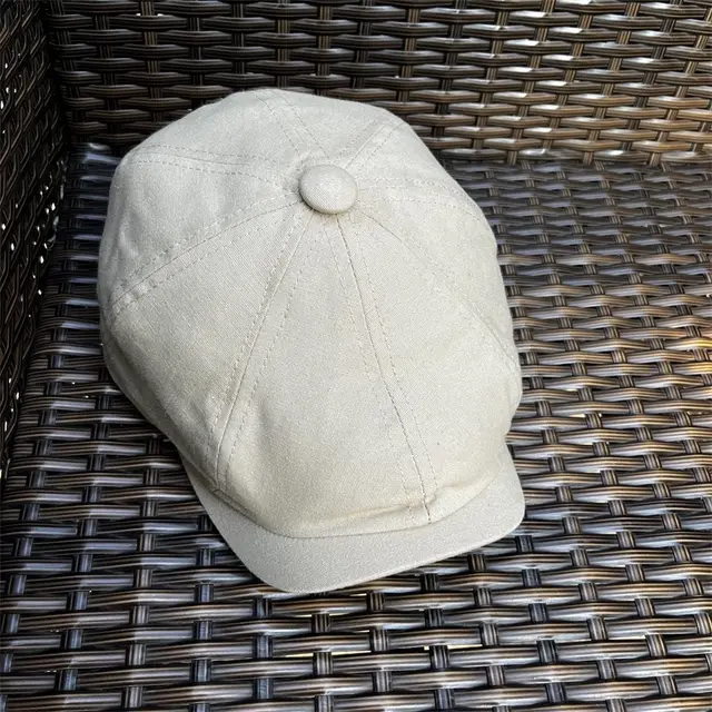 Vintage Spring And Autumn Leisure Wool British Octagonal Hat Cotton Beige - Shop at LoveMi