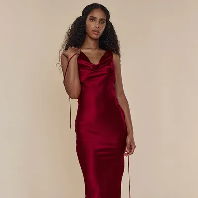 Women's Clothing Banquet Style Evening Lace Up Long Dress Wine Red - Shop at LoveMi