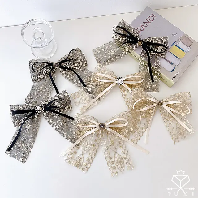 New Lace Bow Barrettes Women Set - Shop at LoveMi