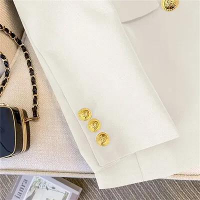 New Small Business Suit Slim Fit Slimming Fashionable All match Slimming Elegant Lady Cream - Shop at LoveMi