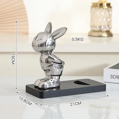 Wine Rack Decoration French Bulldog Creative And Slightly Luxury Decorations 593 Silver - Shop at LoveMi