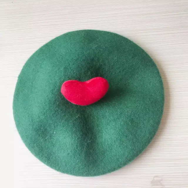 Wool Painter Japanese INS Same Love Parent child Beret Christmas Green - Shop at LoveMi