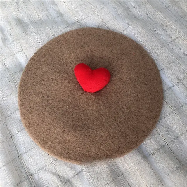 Wool Painter Japanese INS Same Love Parent child Beret Milky Tea Coffee Color - Shop at LoveMi