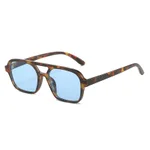 Leopard Print Frame Blue Lens