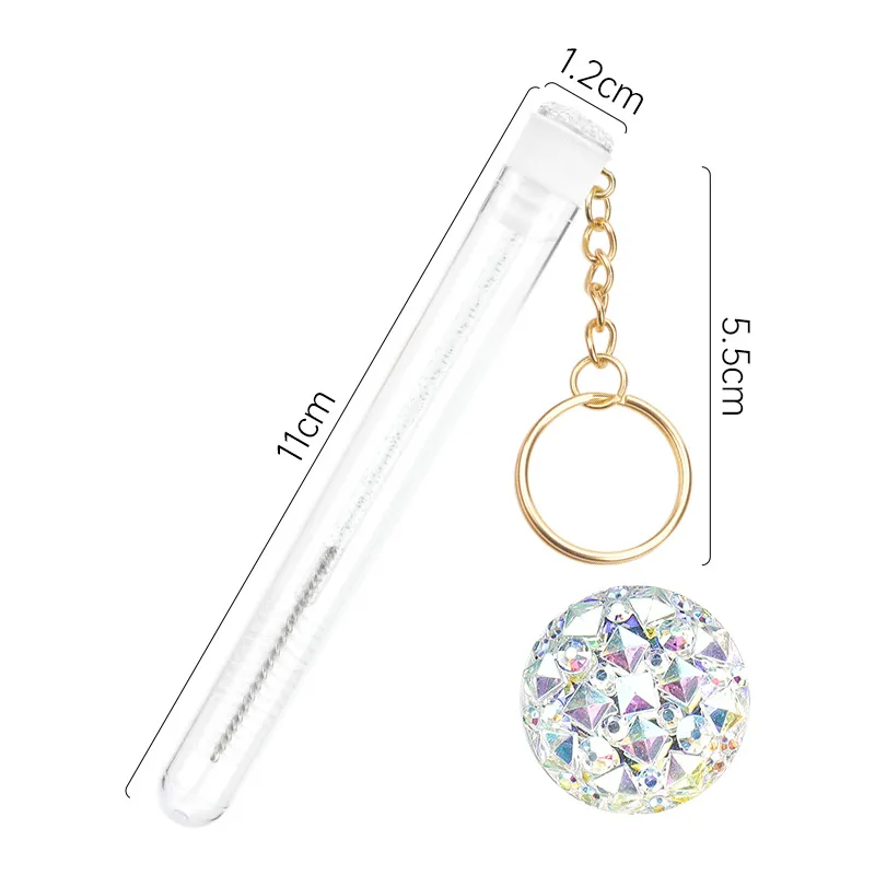 Grafting Mascara Brush Gold Buckle Tube Crystal Rod With Drill Silver - Shop at LoveMi