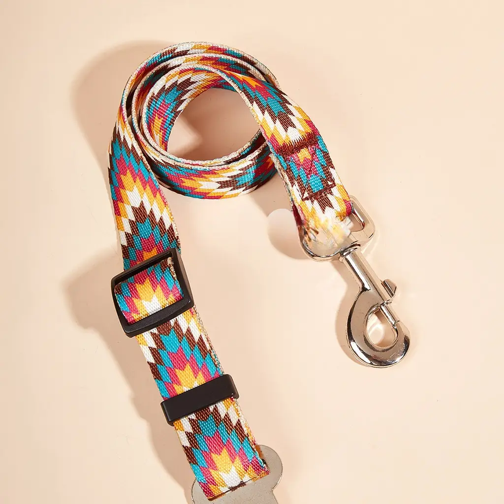 New Printed Pet Car Seat Belt Dog Hand Holding Rope Nylon Car Pet Supplies - Colored Arrows - View 1