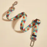 New Printed Pet Car Seat Belt Dog Hand Holding Rope Nylon Car Pet Supplies - Colored Plaid - View 1