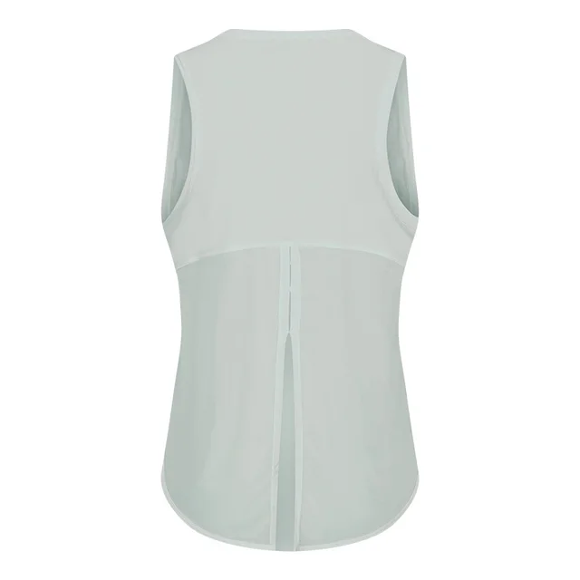 Women's Fitness Running Fashion Bandage Quick drying Breathable And Loose Sleeveless Blouse Light Green - Shop at LoveMi