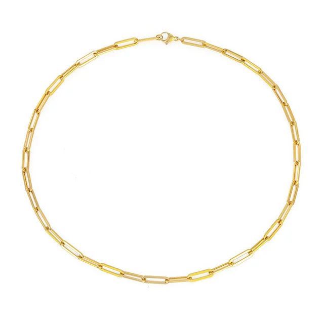 Stainless Steel Minimalist Cross Women's Gold plated Necklace 42Cm Gold - Shop at LoveMi