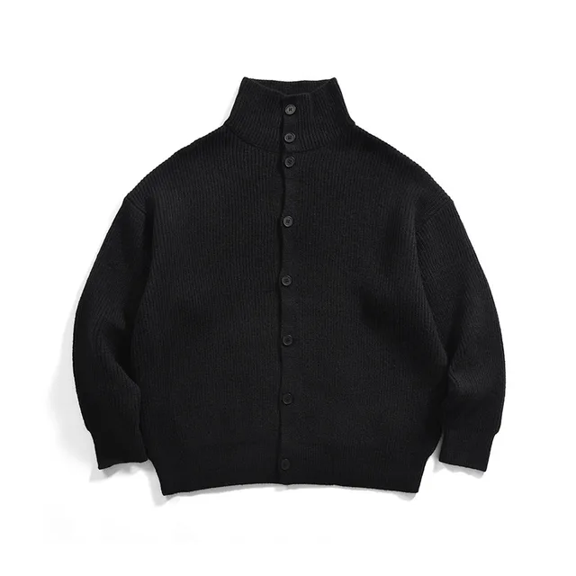 Japanese style Retro Loose Long sleeved Sweater Black - Shop at LoveMi