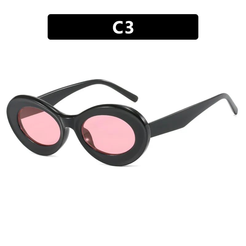 European And American Retro Oval Small Frame Sun Glasses - Metal Hinge