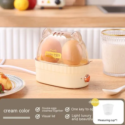 Multi Functional Breakfast Mini Egg Steamer Kitchen Gadgets Cat Ear Elephant Tooth White - Shop at LoveMi