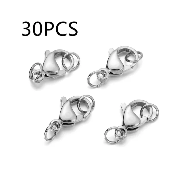 Stainless Steel Lobster Buckle 60 Single Ring Set Combination Connecting Buckles Steel - Shop at LoveMi