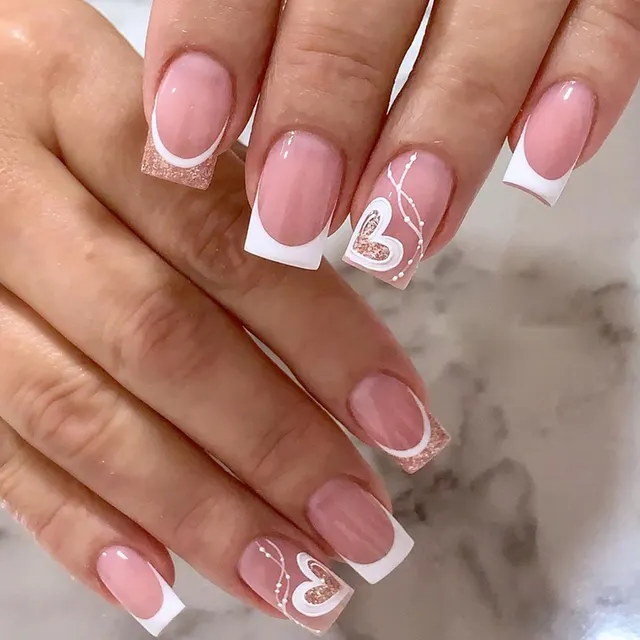 Women's Simple Love Sweet Wear Fake Nails Picture Color - Shop at LoveMi