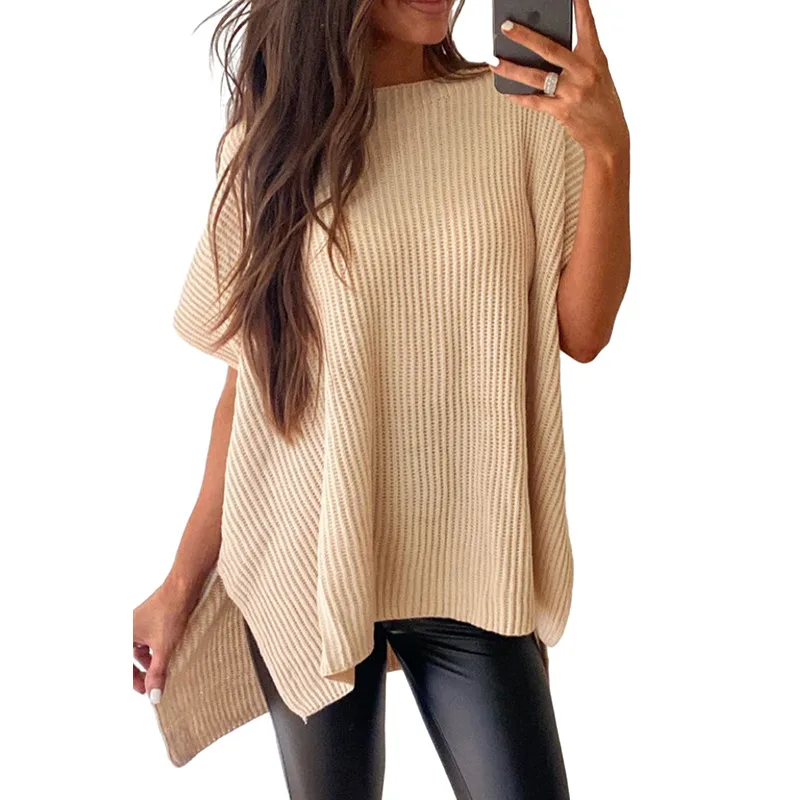 Summer Solid Color Pullover Round Neck Woolen T shirt Lc277051 Apricot - Shop at LoveMi