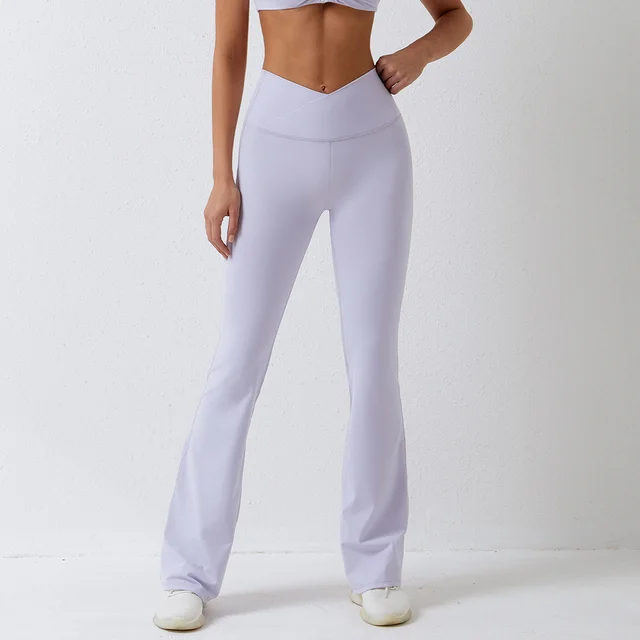 Brushed Tight Dance Wide leg Pants High Waist Hip Lift Romantic Purple - Shop at LoveMi