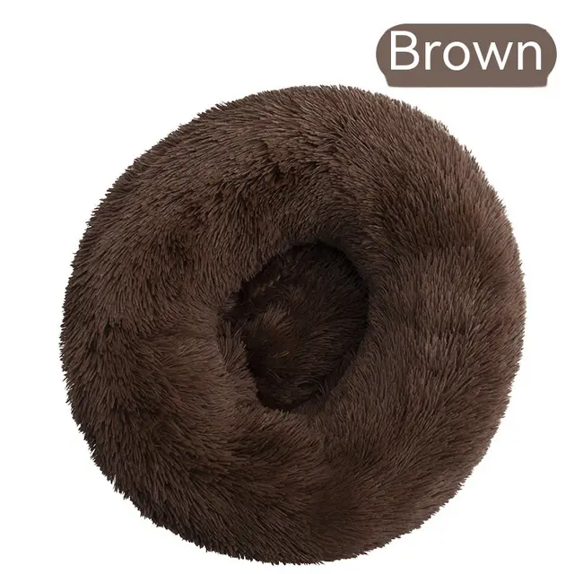Plush Round Removable And Washable Kennel Coffee - Shop at LoveMi