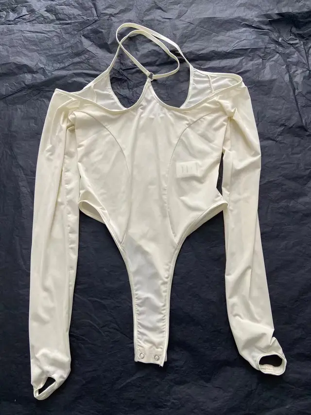 Printed Sheer Long Sleeve T shirt Halter Jumpsuit Jumpsuit - Shop at LoveMi