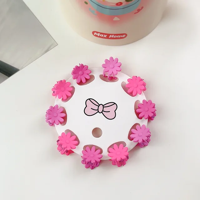 New Children's Barrettes Colorful Cartoon Baby Small Jaw Clip Bangs Broken Hair Princess Hairstyle Mini Hairpin Daisy Rose Red Series - Shop at LoveMi