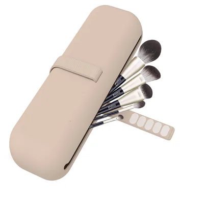 Portable Multifunctional Makeup Kit Travel Makeup Storage Bag Khaki - Shop at LoveMi
