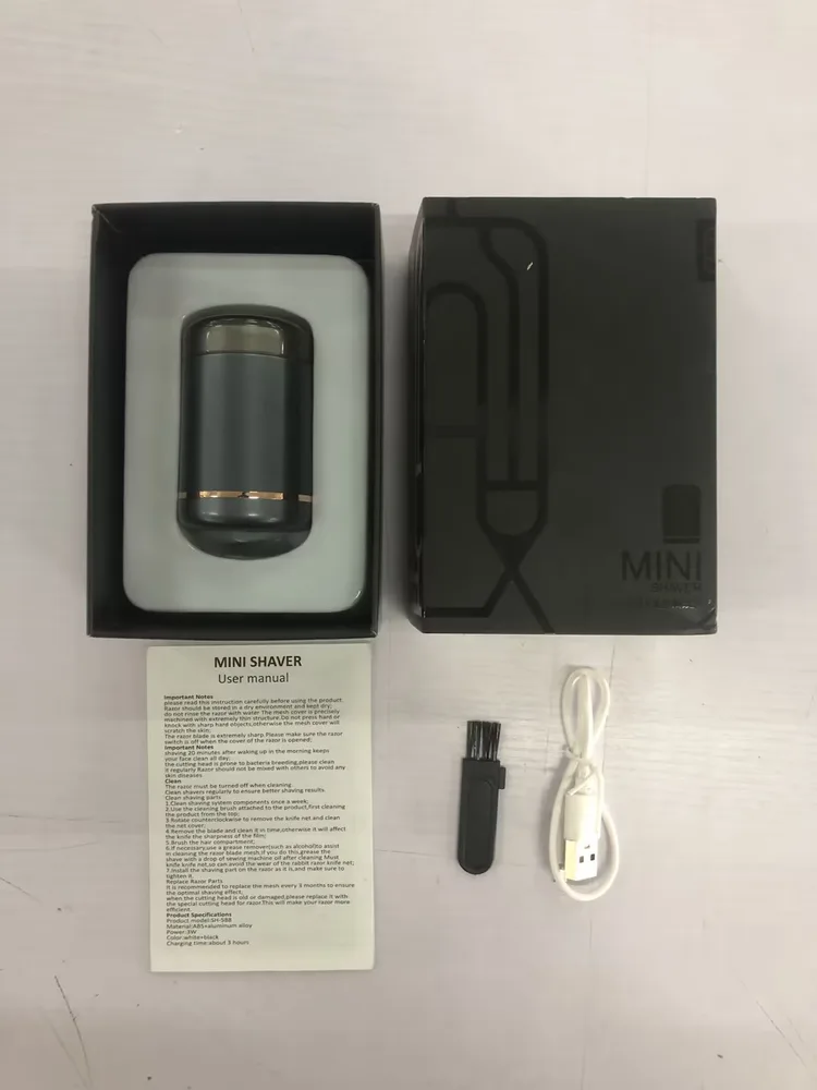 Electric Men's Mini Travel Portable Washable Shaver Blue - Shop at LoveMi