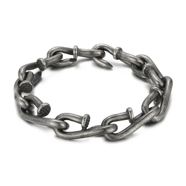 Retro Retro Style Personality Design Hook Buckle Titanium Steel Men's Kb146421 Bdjx - Shop at LoveMi