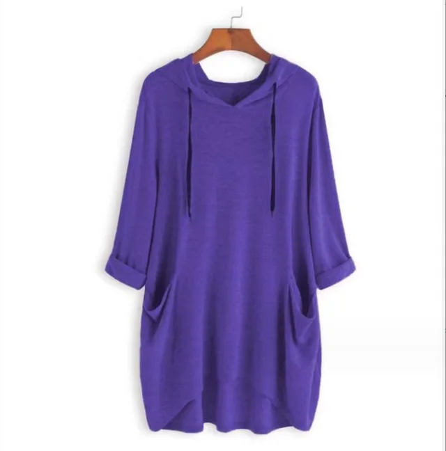 Women's Hooded T shirt Purple - Shop at LoveMi