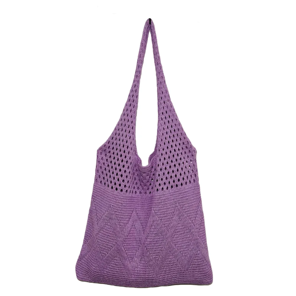 Bag Knitted Shoulder Bag Large Capacity Totes Vintage Violet - Shop at LoveMi