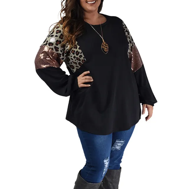 European And American Loose Slim Fit Leopard Print Long Sleeve Pl2511672 P220 - Shop at LoveMi