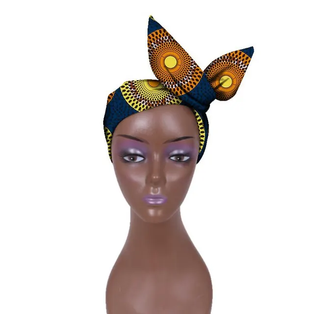 European And American Women's Batik Cloth Hair Band Ankara Fabric Hair Ring Style 5 - Shop at LoveMi