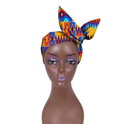 European And American Women's Batik Cloth Hair Band Ankara Fabric Hair Ring Style 6 - Shop at LoveMi