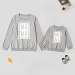 Gray Black And White Three-color Parent-child Suit - Gray