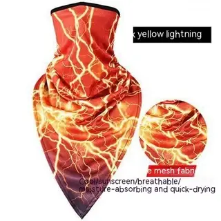 Riding Mask Ice Silk Magic Headband - Dark Yellow Lightning