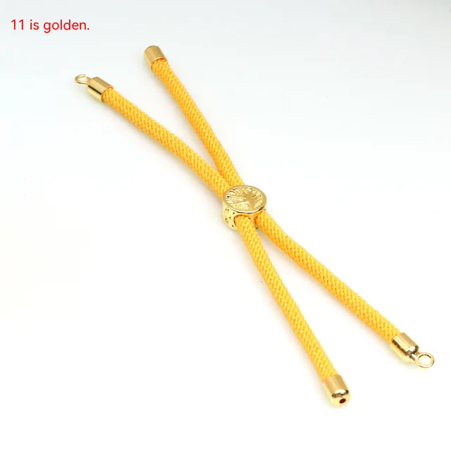 18K Bag Gold Buckle Color Retention 3MM Milan Bracelet Bracelet Adjustable Push pull Semi finished Product Accessories No 11 Golden Yellow - Shop at LoveMi