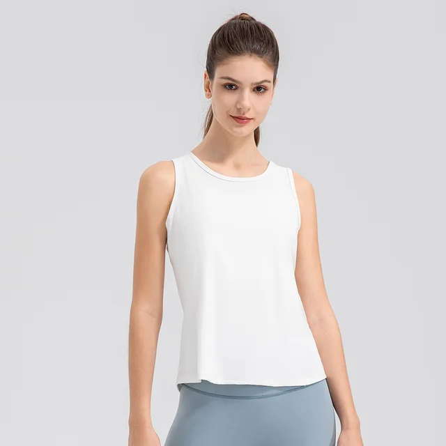 Women's Light 30D Fine Yarn Summer Yoga Vest White - Shop at LoveMi