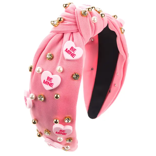 Women's Rhinestone Pearl High Skull Top Knotted All match Holiday Hair Accessories Pink - Shop at LoveMi
