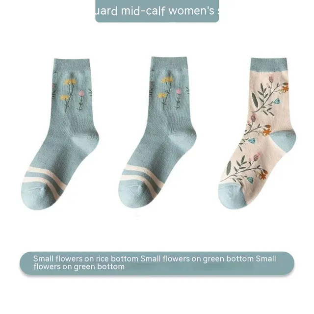 Women's Versatile Leisure Pure Cotton Mid calf Length Socks Sweat Absorbing And Deodorant Combination5 - Shop at LoveMi