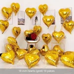 18 Inch Love Gold 10 Pack