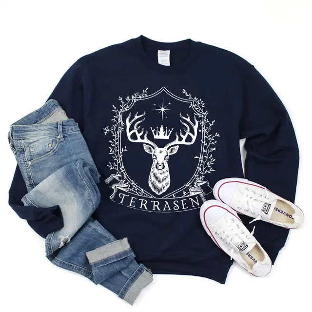 Terraces Throne Of Glass Sweatshirt Sarah J Maas Series Hood Navyblue - Shop at LoveMi