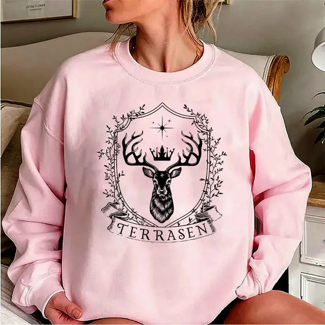 Terraces Throne Of Glass Sweatshirt Sarah J Maas Series Hood Pink - Shop at LoveMi